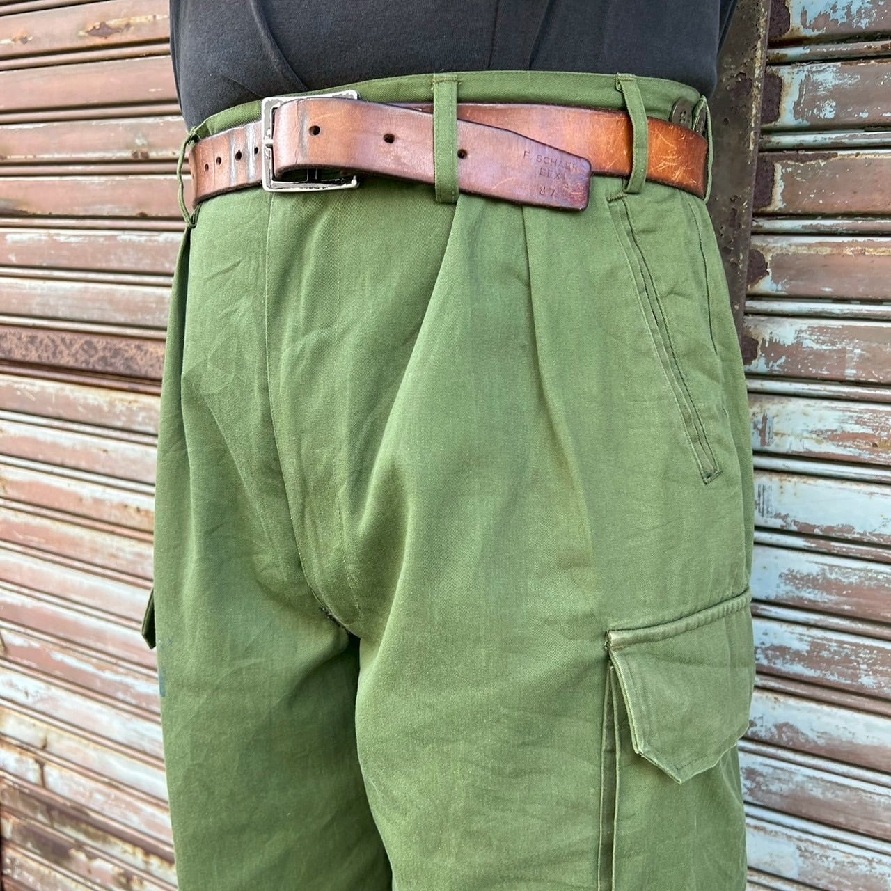 60s スウェーデン軍 実物 M59 カーゴパンツ ミリタリーパンツ 2XL C62