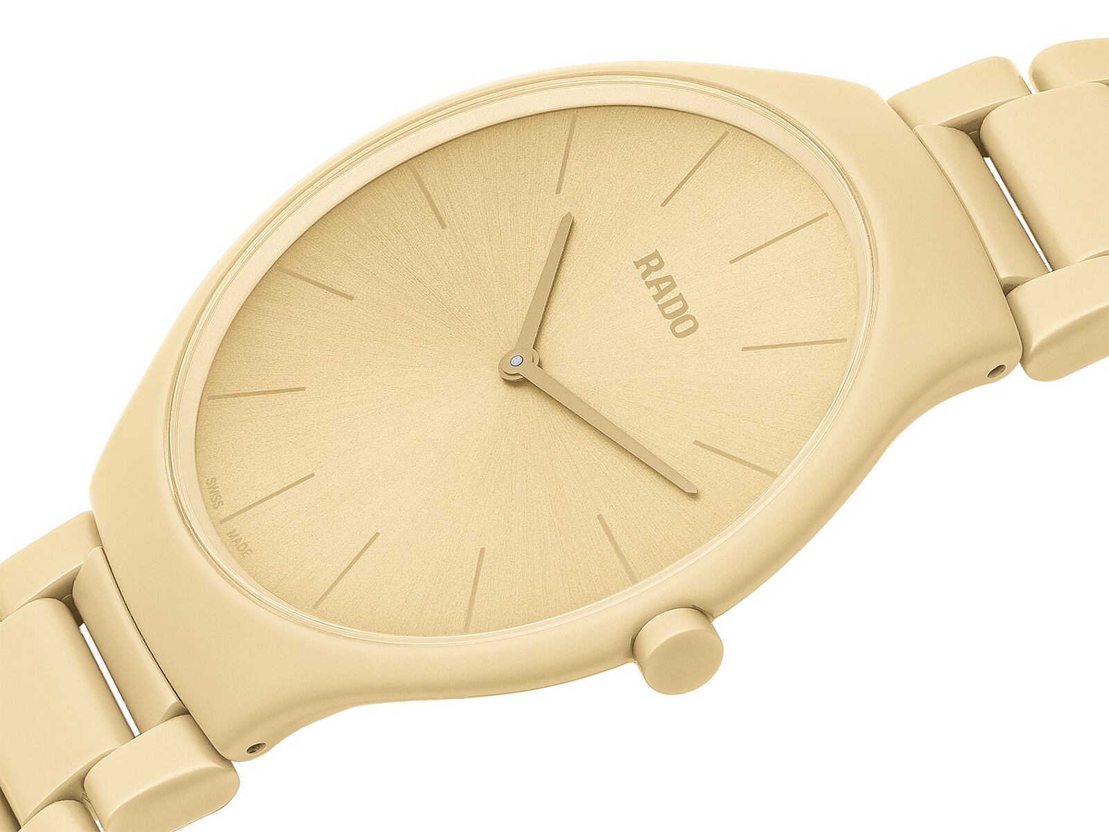 【RADO ラドー】True Thinline Les Couleurs™ Le Corbusier  Cream white 32001 シンライン ル・コルビュジエ（クリームホワイト）／国内正規品 腕時計