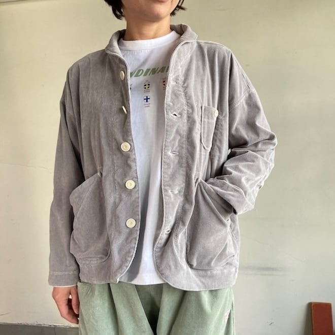 快晴堂 レディース ジャケット きれいなシャンブレーコール シャツ