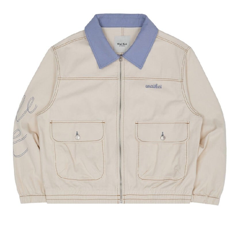 ☆NCT WISH リク 着用！！【WAIKEI】Color block work jacket IVORY