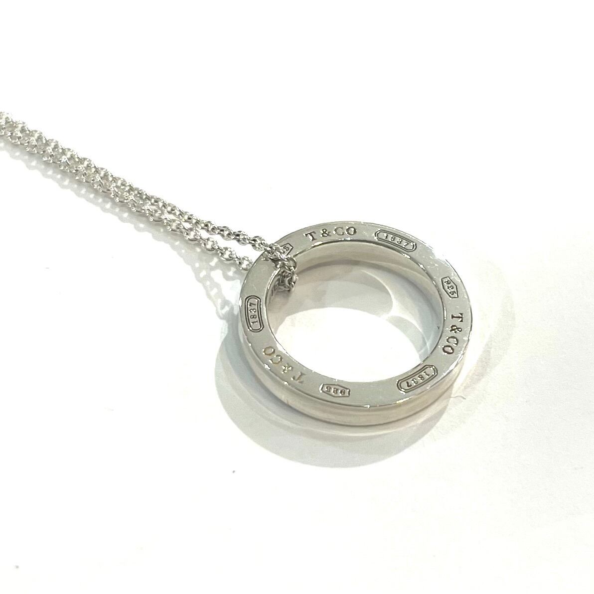 【美品】ティファニー サークル 1837 ネックレス 925 シルバー オールド TIFFANY&CO.】2418 1837 ティファニー サークルリング ネックレス