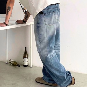 アメリカンレトロウォッシュドストレートデニム　1200