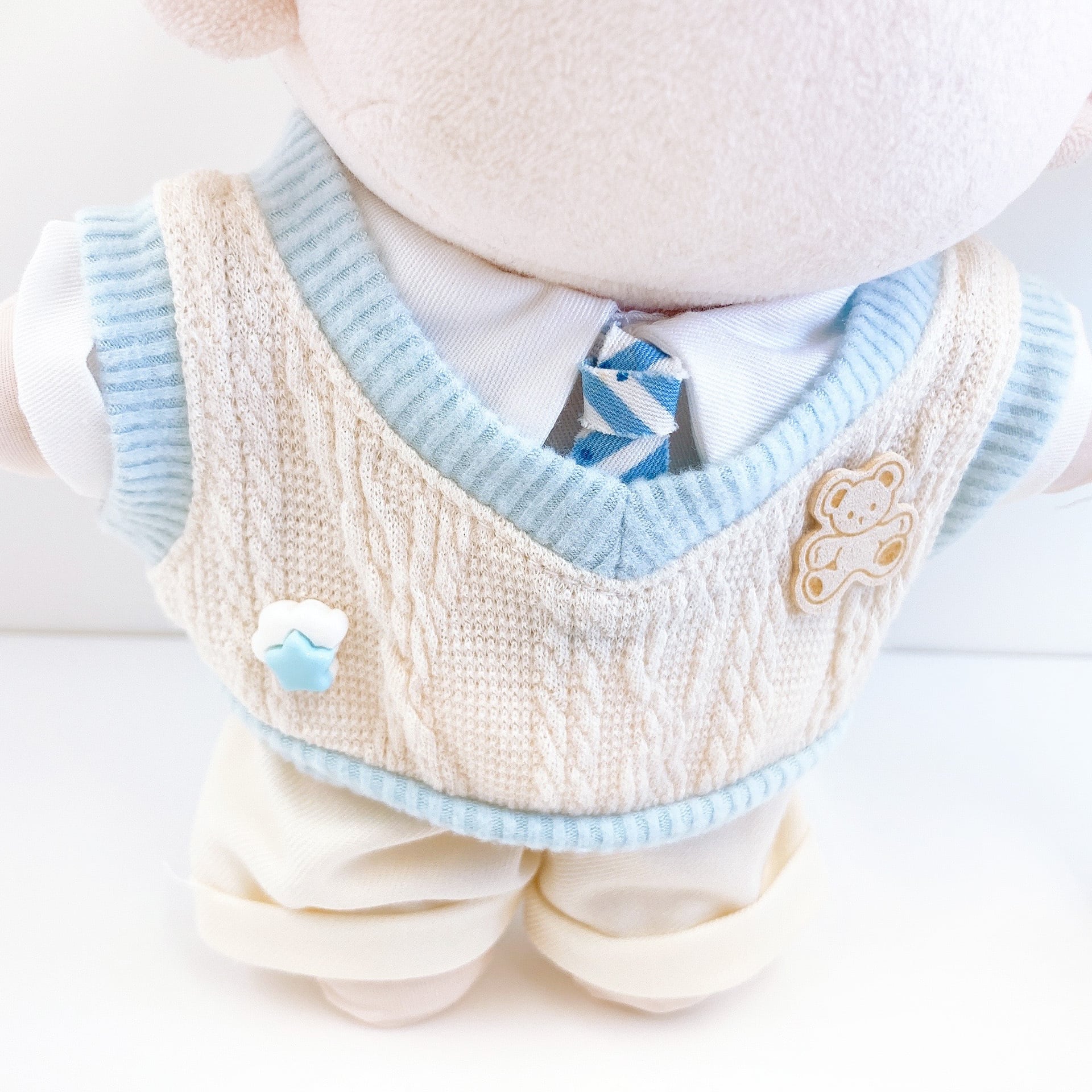 5F-1155【20cm】ベレー帽付きホワイトスクールセット | Little Closet