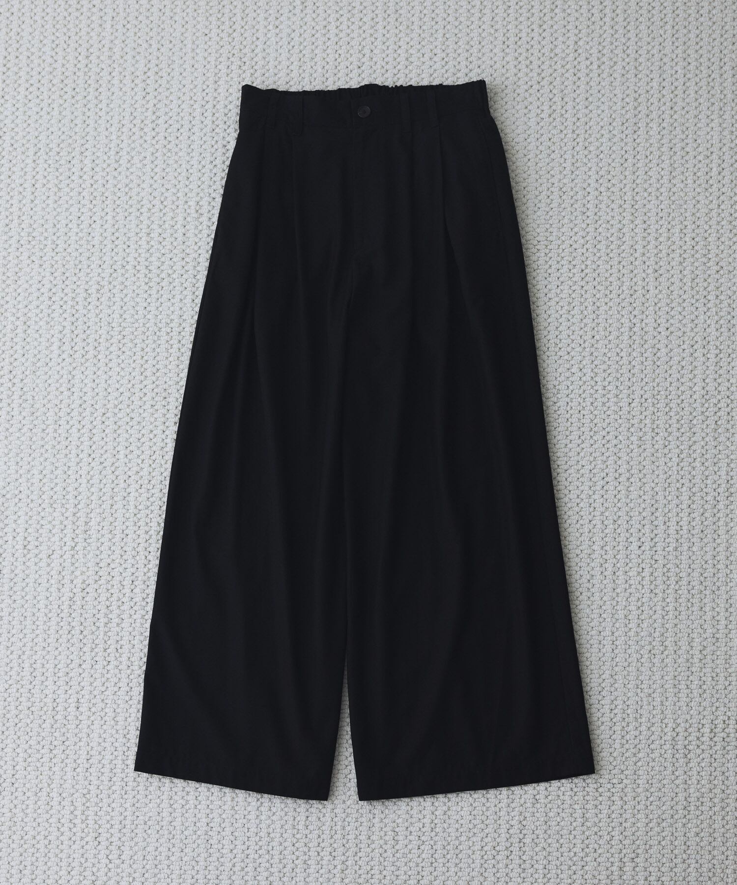 CLASSIC TR WOOL DEEP TUCK TROUSERS【セットアップ対応】/ black | remer