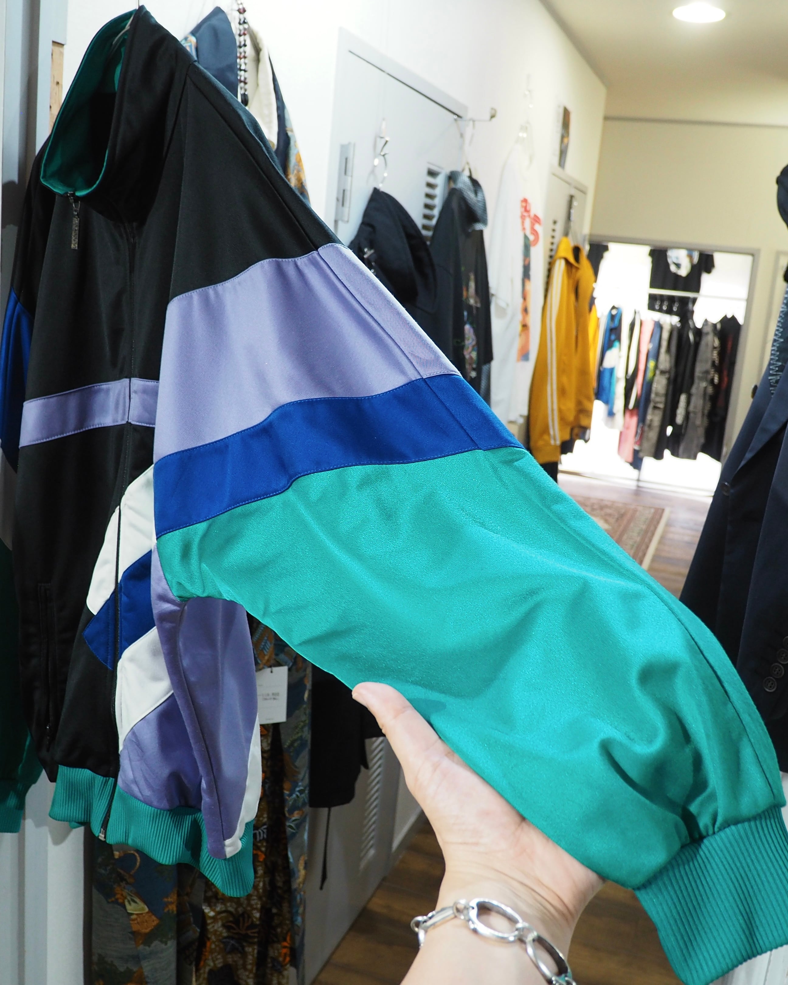 1980s ” Old adidas ” Multi color panel Switching vintage Track jacket