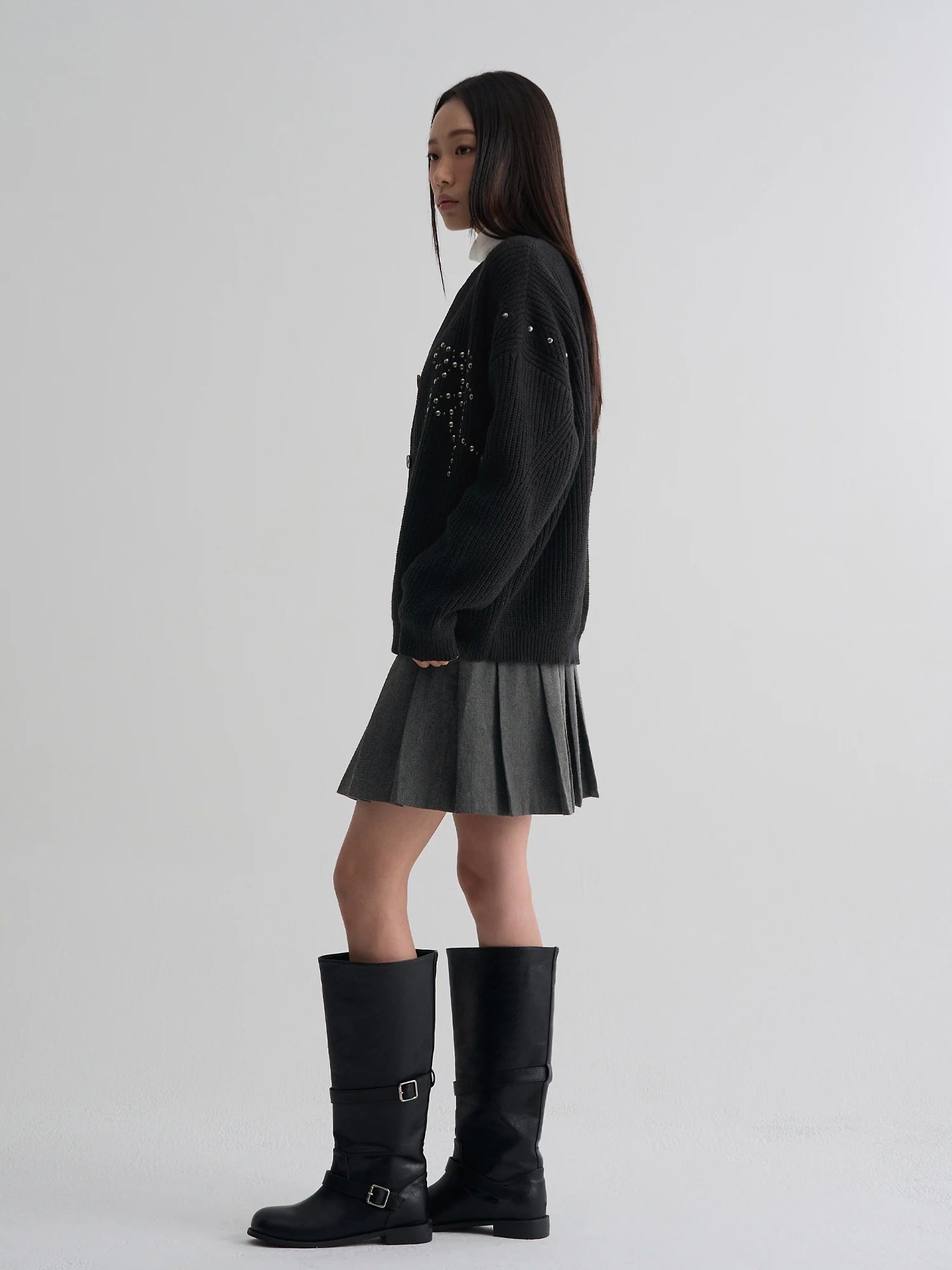 ☆IVE リズ 着用！！【8 seconds】Herringbone pleats mini skirt