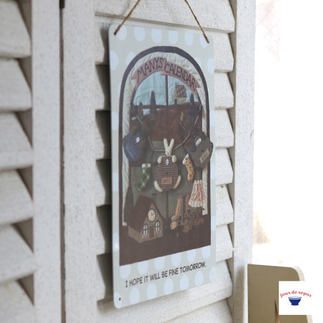 【マニー】 メタルサインプレート オールドコラージュ