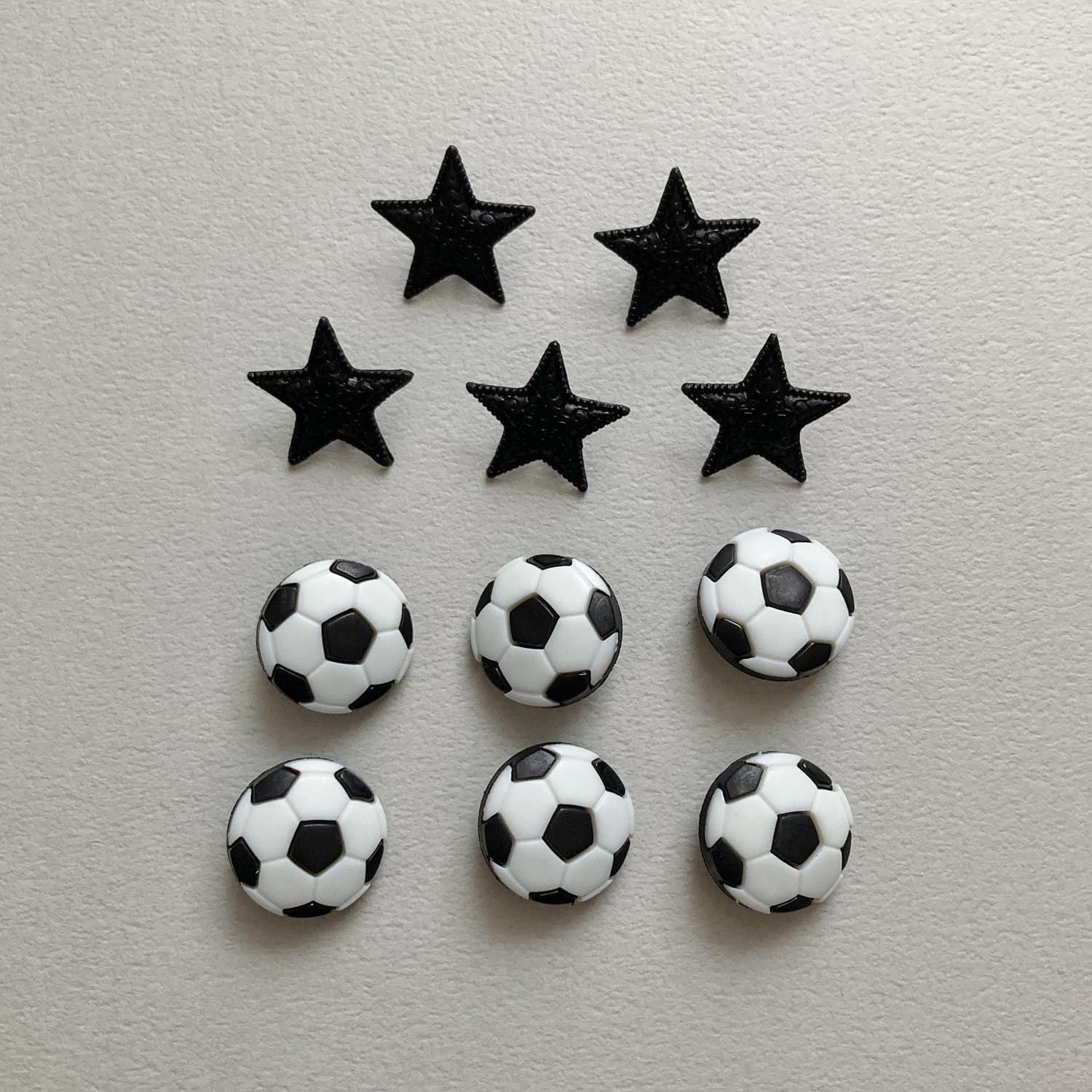 再入荷〉JJボタン サッカーボールと星のボタンパック(11p) | Dua