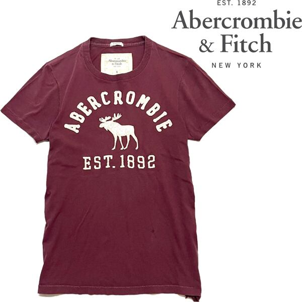 アバクロ ビックムースロゴ ポロシャツ メンズ ホワイト 新品 バイ