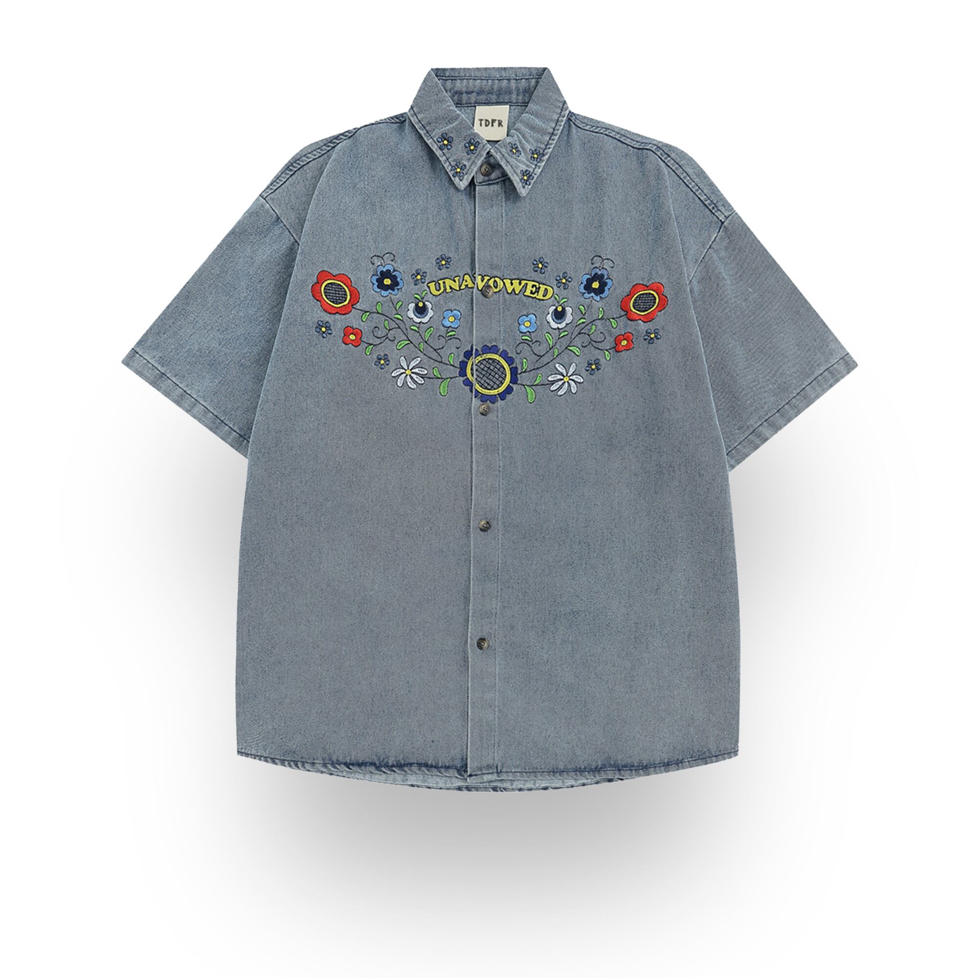 フローラルアイコンデニムシャツ_< 2:color >