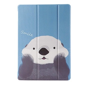 【新着特価】ipad mini5ケース かわいい カワウソ模様 ipad mini5 ケース クリア 軽量 薄型 おしゃれ オートスリープ スタンド機能 キズ/指紋防止 背面透明 ipad mini4/5 ケース対応 (ipad mini5)