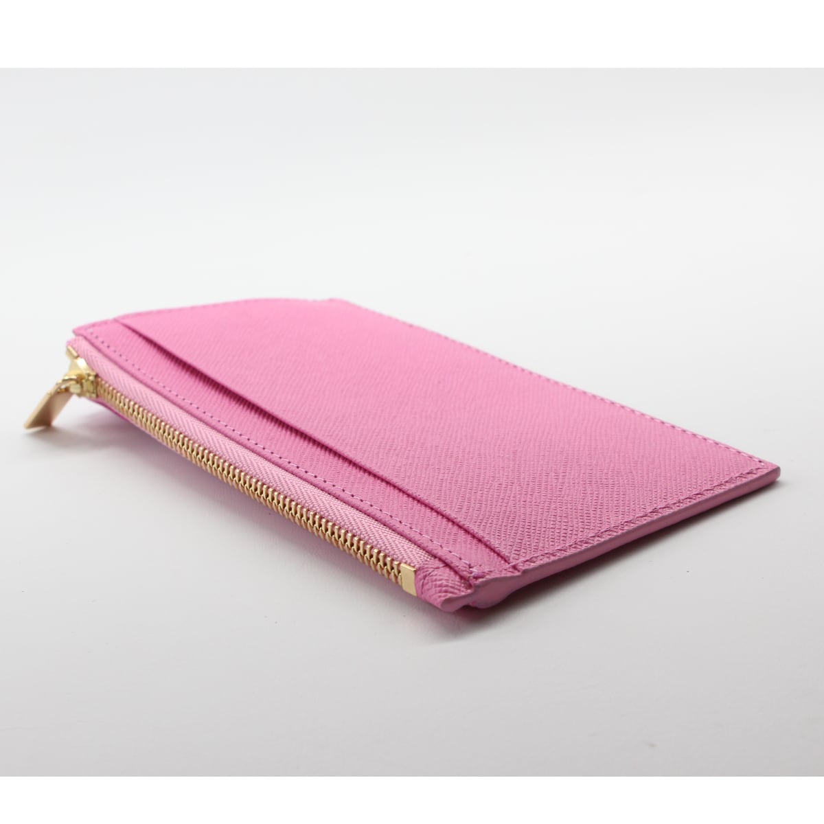 サフィアーノ型押し】フラグメントケース バイカラー ローズピンク