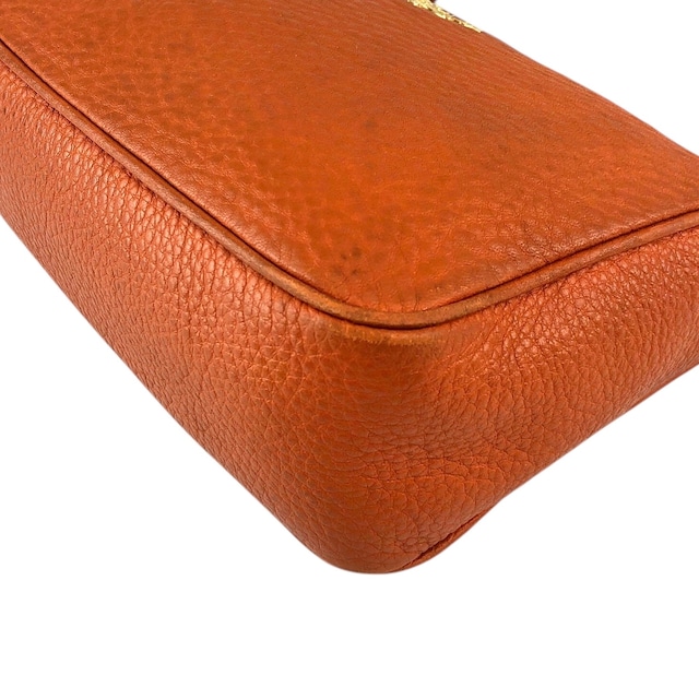PRADA プラダ ショルダーバッグ キャメル ロゴ レザー ミニバッグ vintage ヴィンテージ オールド ba47rx