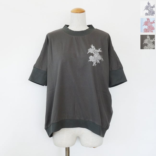 KELEN (ケレン) カットソー 刺繍 クルーネック ドルマンスリーブ GIA LKL26HCS2021