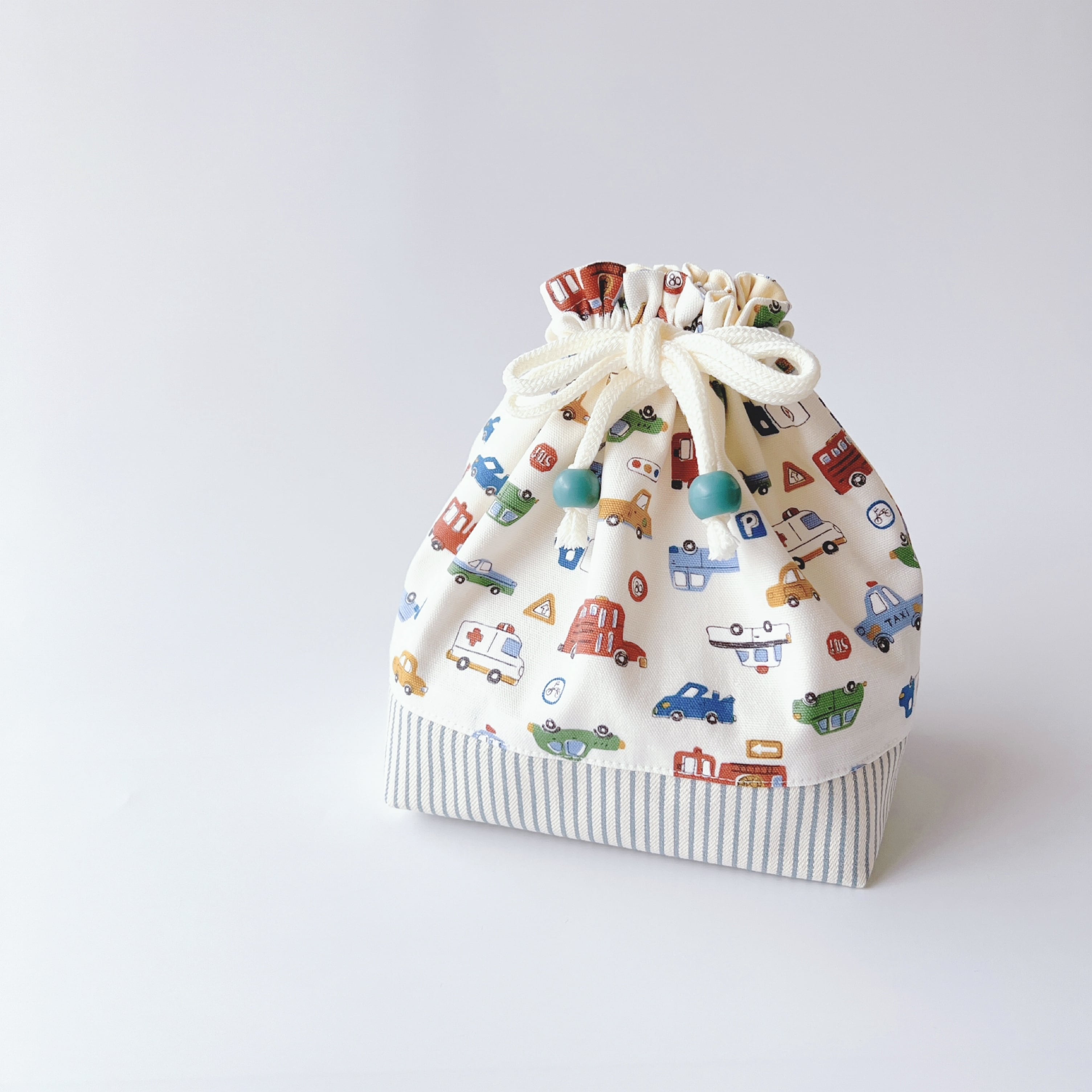 入園 入学レッスンバッグ 上履き入れ 《車 働く車 消防車 パトカー  