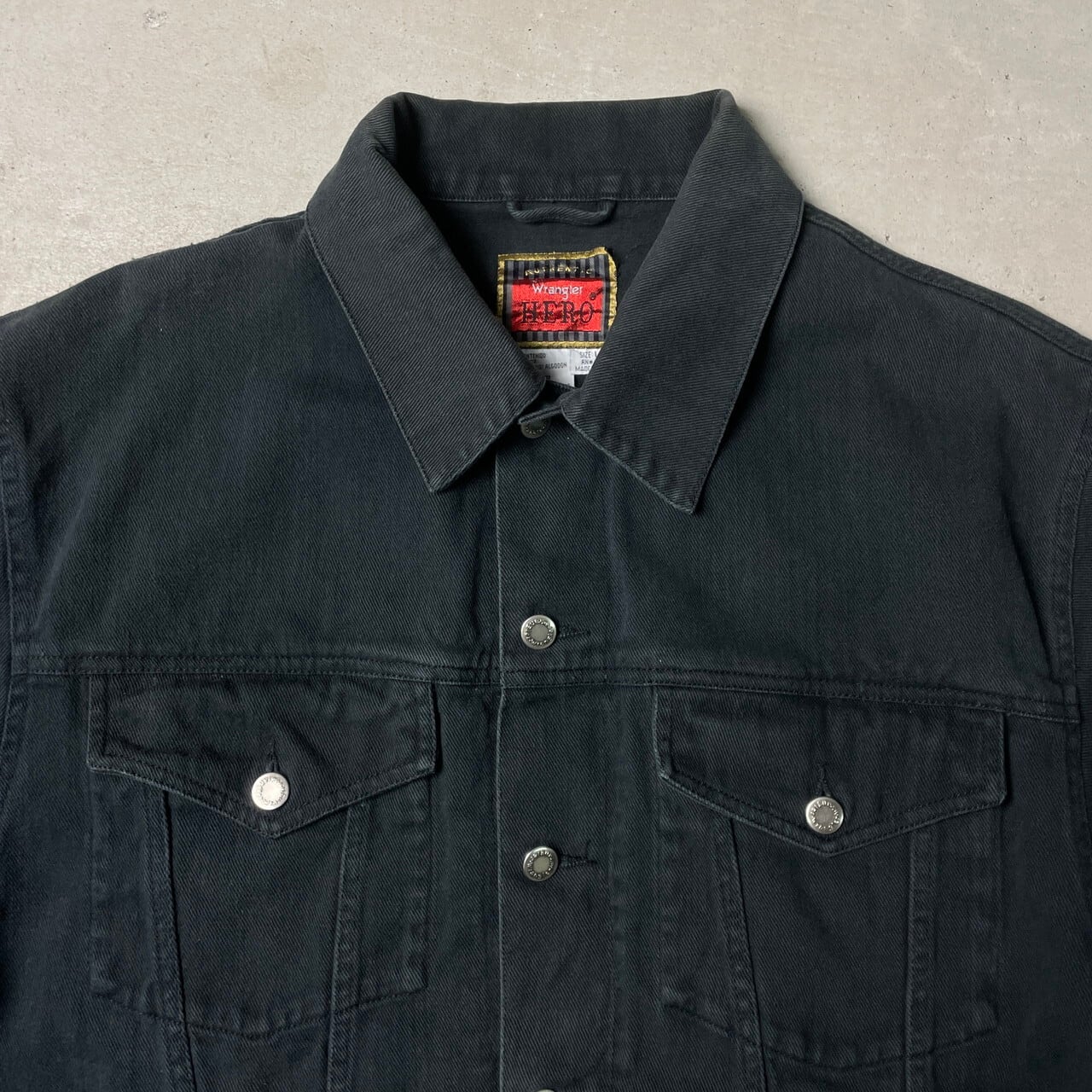 90年代 Wrangler HERO ラングラー ブラックデニムジャケット 