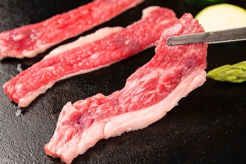 バラ200ｇ【1〜2人前】　山形村短角牛【焼肉単品】4㎜スライス