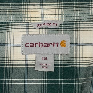 carhartt チェックシャツ 定番シャツ 半袖 2XL 6668