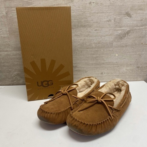 UGG アグ OLSEN オルセン モカシン 1003390 ブラウン SIZE-26cm【中目黒B04】