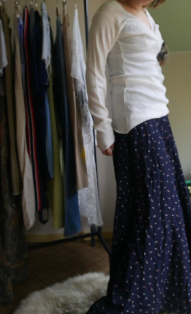 80s-90s "M Montana" Floral Pattern Maxi Skirt
