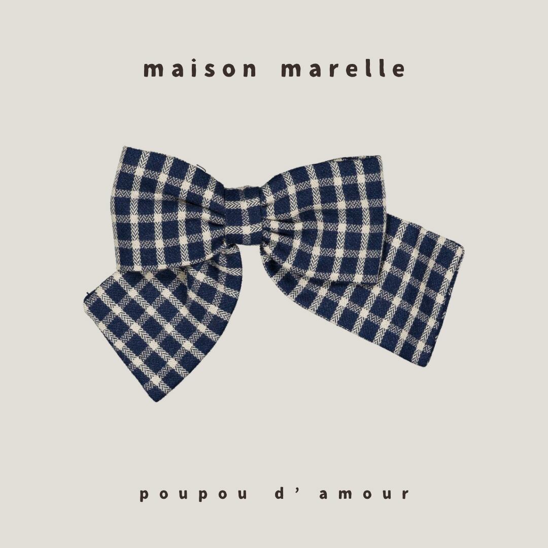送料無料 【予約】maison marelle|HALLES blue &ecru tcheck(11 月上旬以降入荷予定)