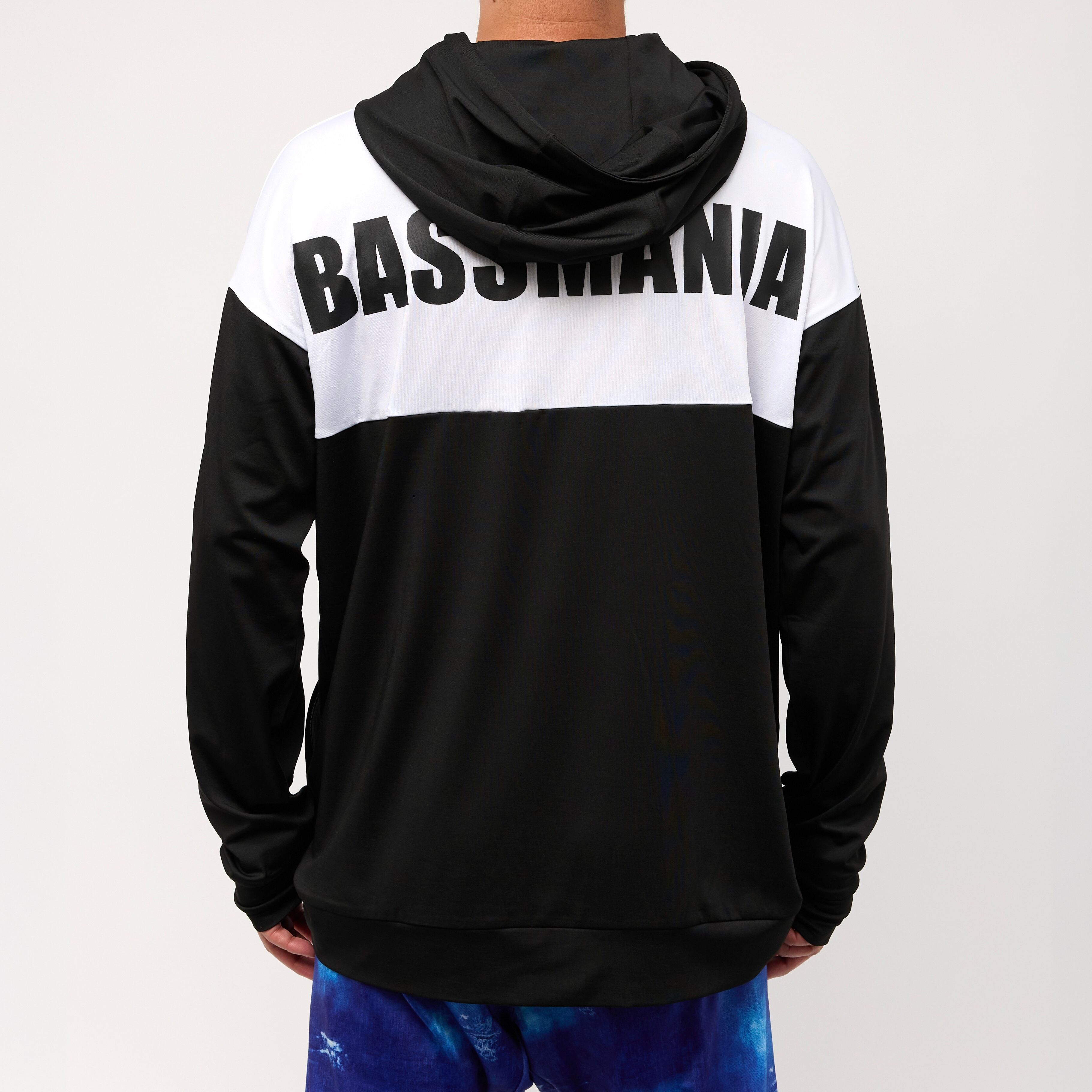 バスマニア ビッグロゴ バイカラー UVラッシュパーカー ビッグロゴバイカラーUVラッシュパーカー［WHT×BLK］［LIMITED