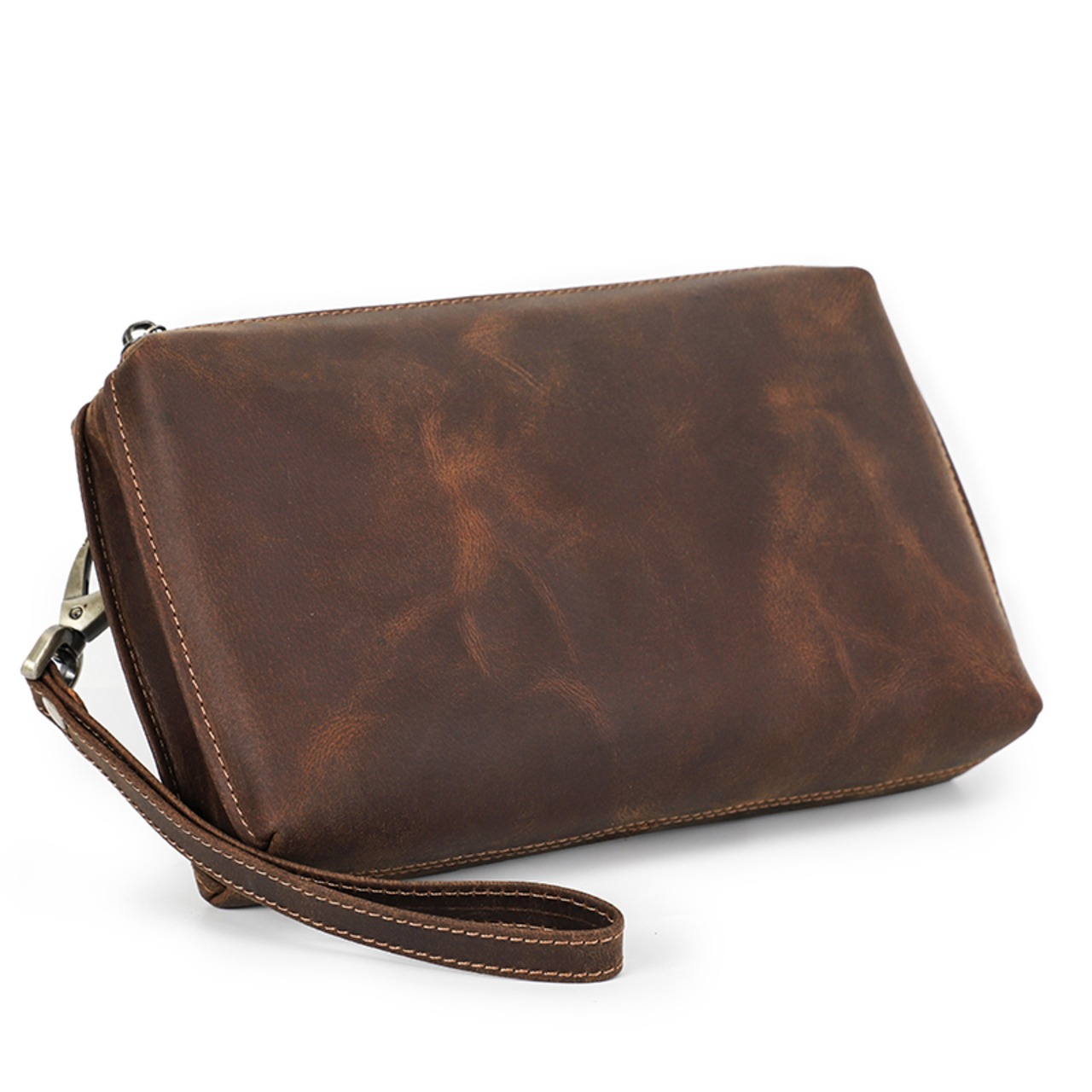 Genuine Leather Clutch Wallet Bag / 本革 レザー クラッチ ウォレット バッグ