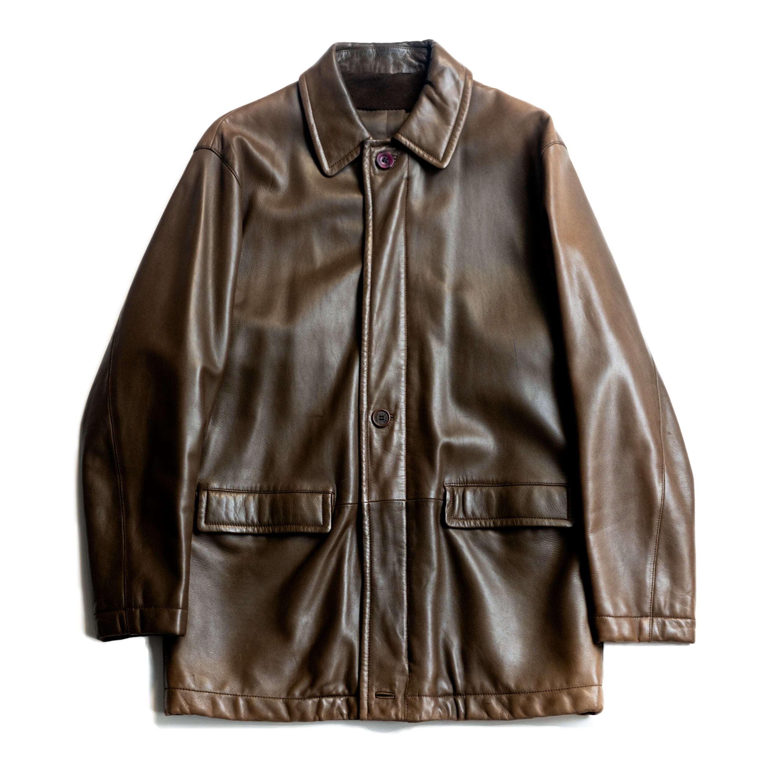 LOEWE ロエベ メンズ ナッパレザーコート52サイズ 90