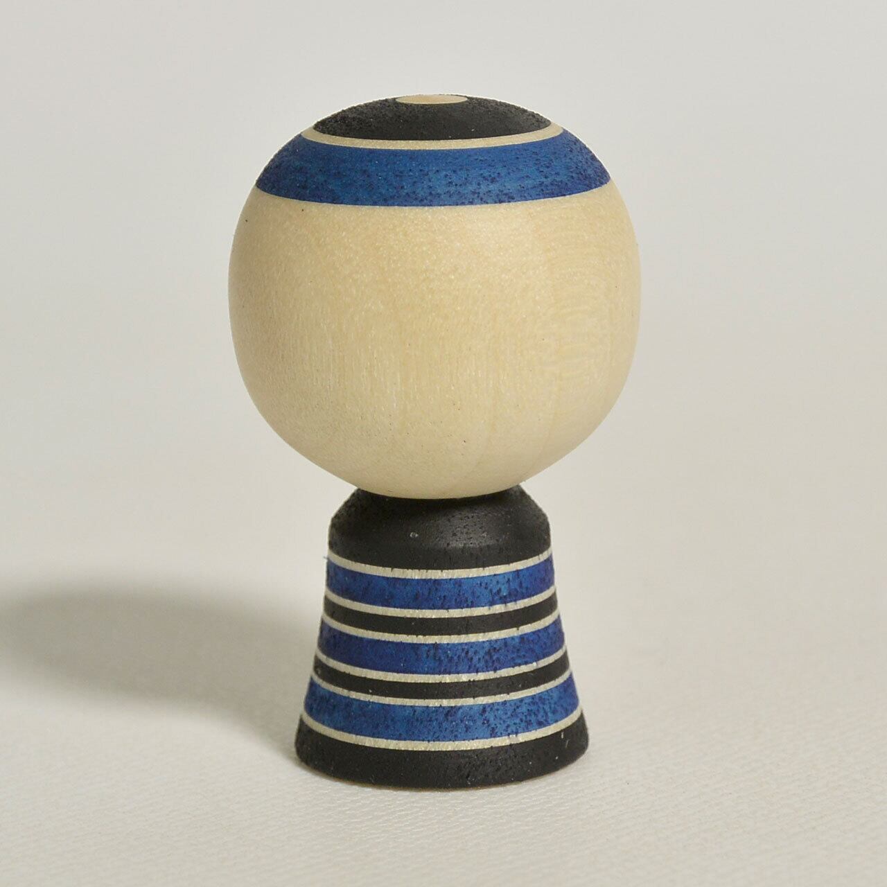 青の小寸こけし（ミニこけし） 約1.5寸 約4.5cm 鈴木明 工人（作並系