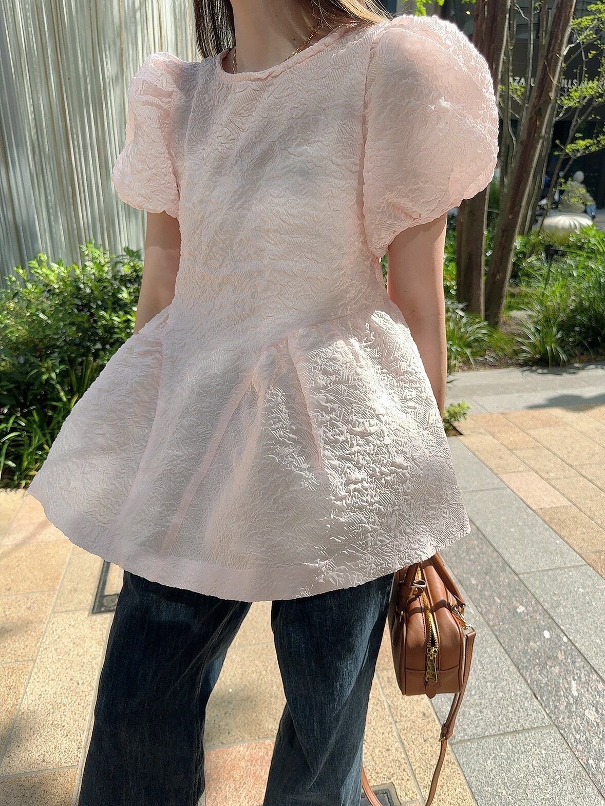 Back ribbon blouse / pink (6月上旬頃発送予定)