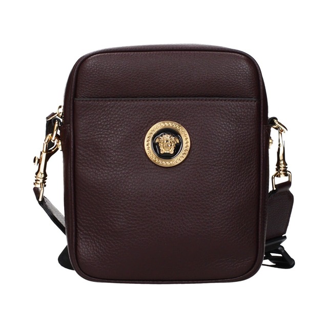 VERSACE ヴェルサーチ メンズ クロスボディバッグ レザー パープル