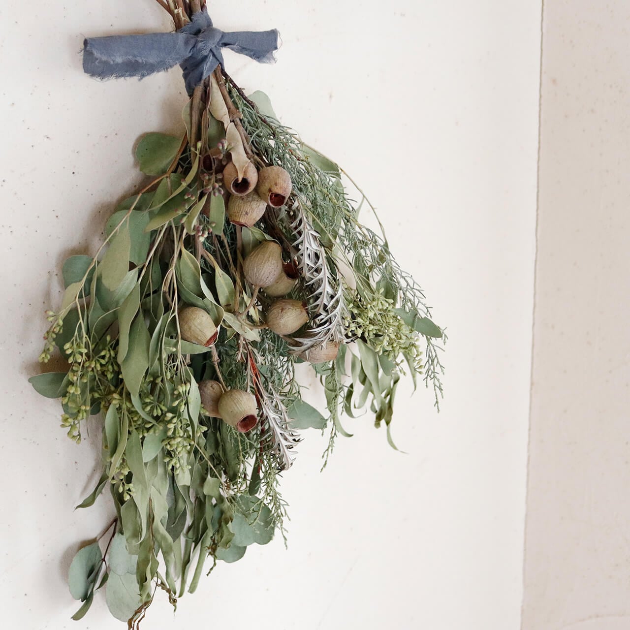 1点もの 丈約50cm 】4種のユーカリのグリーンスワッグ ＊ ドライ