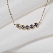 ベニトアイト 0.18ct ネックレス k18
