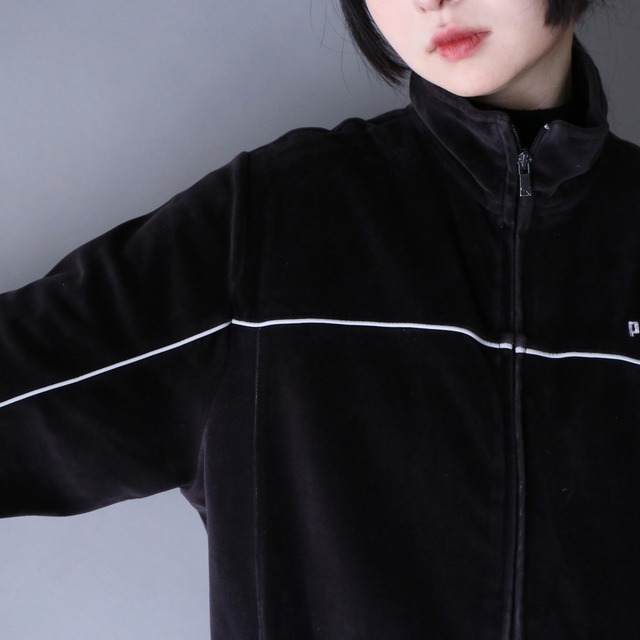 "PUMA" piping design velours mode track jacket