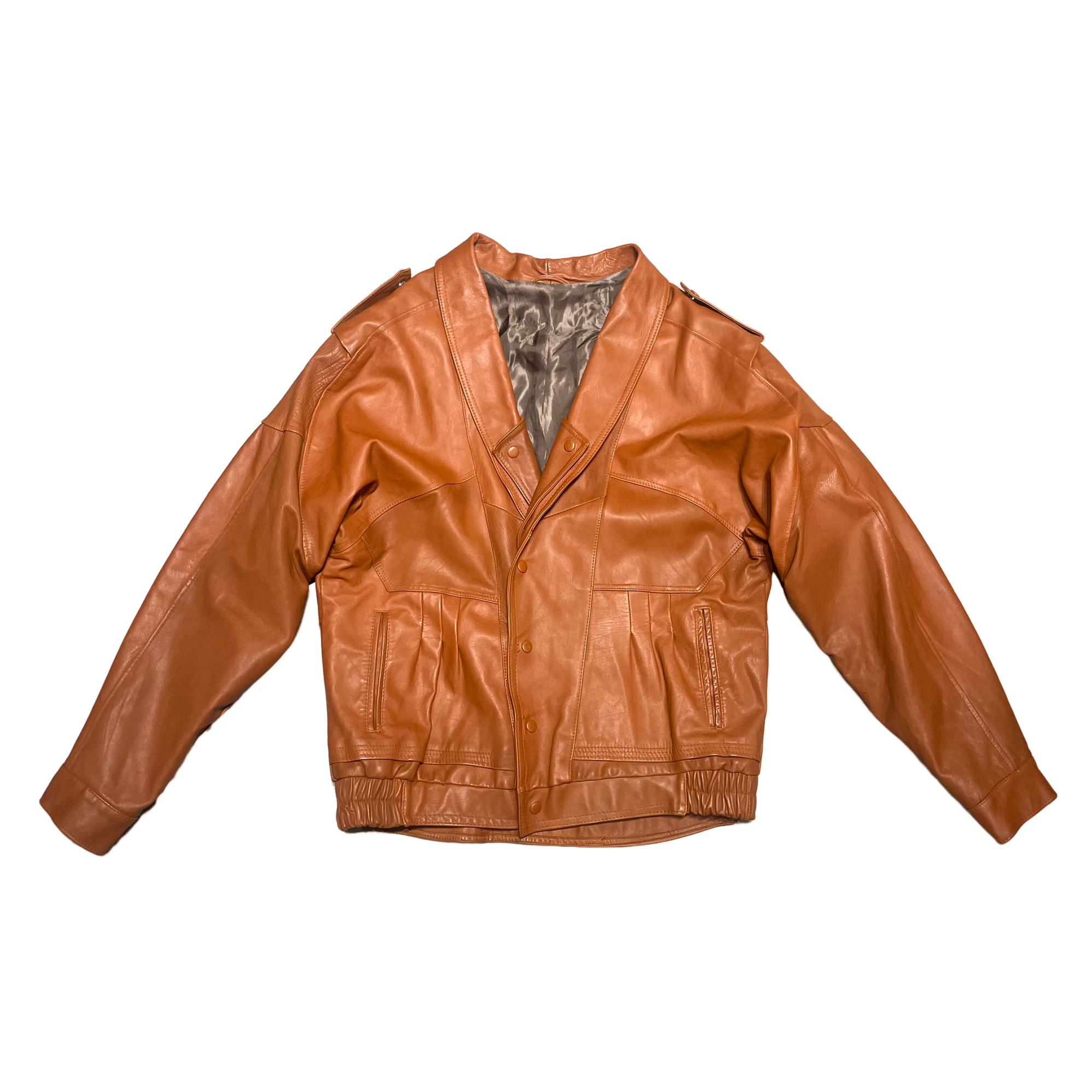80's FAKE LEATHER RIDERS JACKET