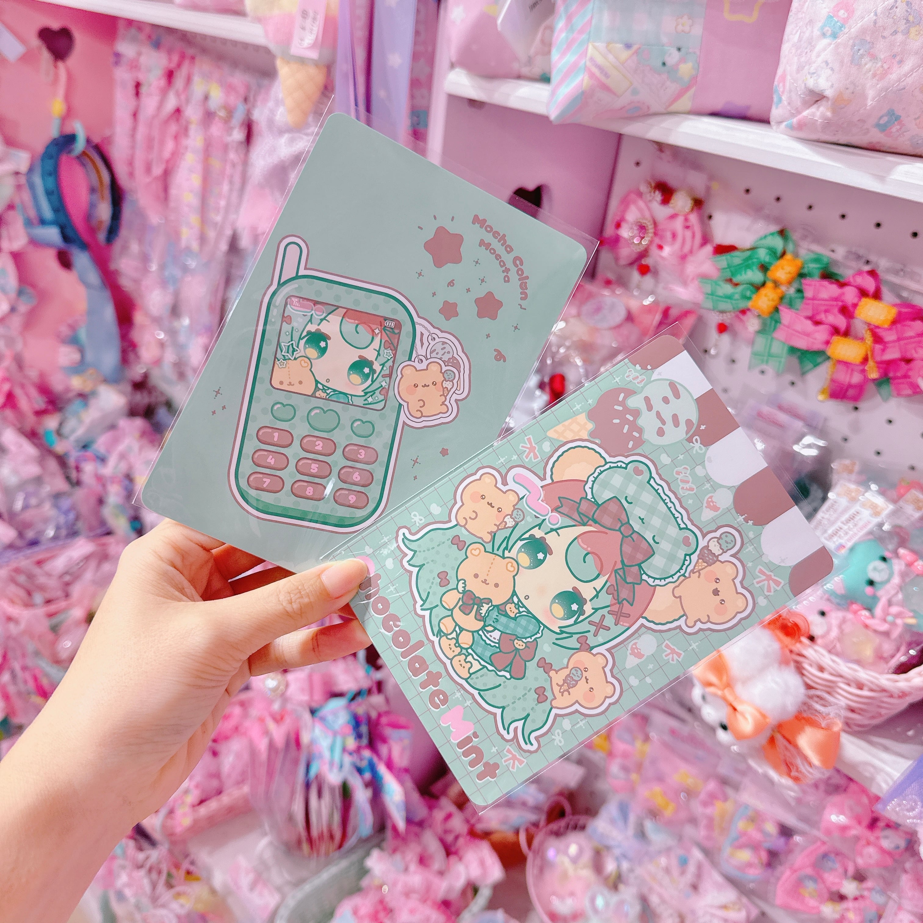 【G3】16-7チョコミントな女の子ポストカード