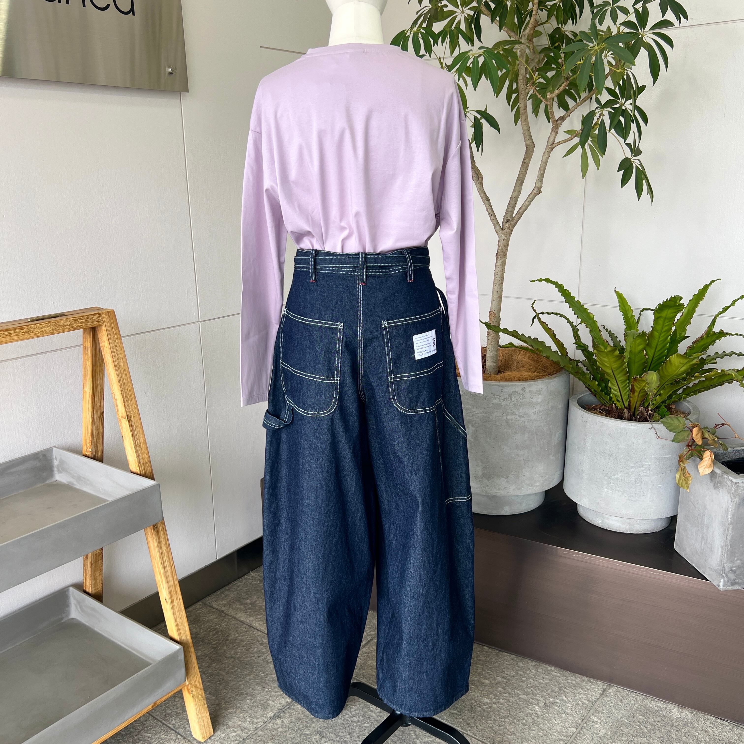 【新品 未使用】PASSIONE パシオーネ ワイドデニムパンツ 38(M) デニム コクーンワイドパンツ《PASSIONE パシオーネ》 | Casablanca