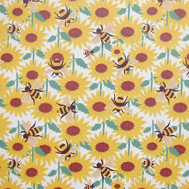 ラッピングペーパー 包装紙 イギリス製 SUNSHINE BINDERY "SFBEE" 約50x70cm