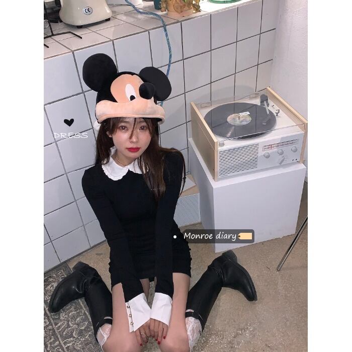 スタイルドレス スタンダードブラックスプリングショートスカート 薄手 ロング レトロ 春物 モンロー16514209656