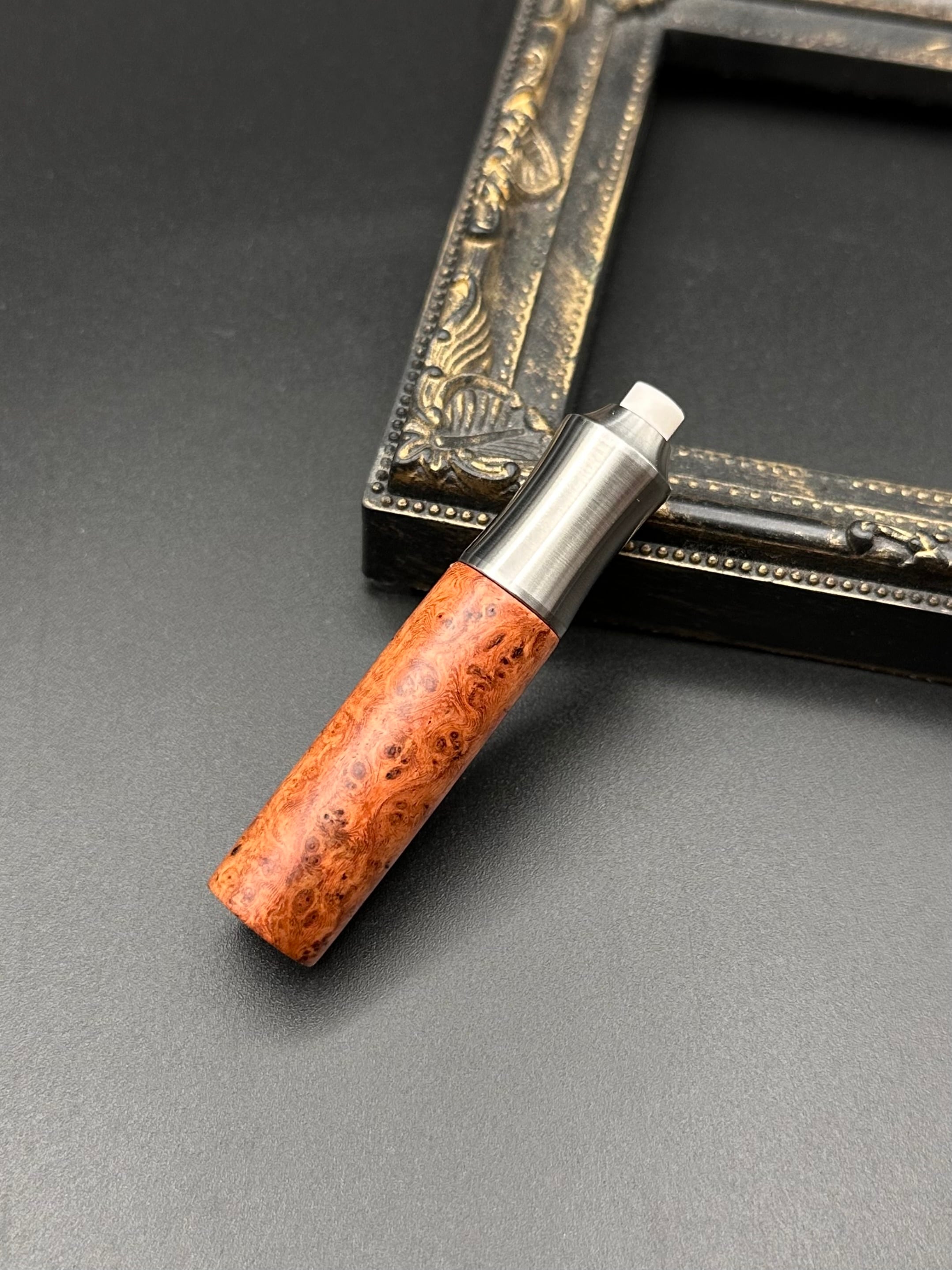 花梨(瘤)/ツイスト消しゴム(ステンレス) | Flamberg