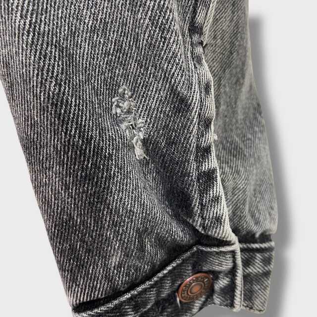 80-90s Levi's 71163 ブラックデニムGジャン 短丈 黒 M
