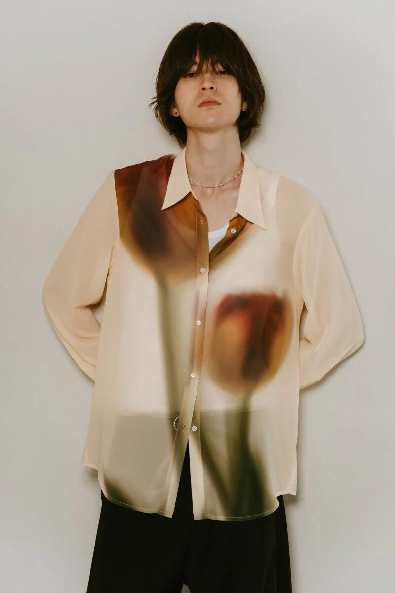 KnuthMarf(クヌースマーフ) flower print sheer shirt(unisex