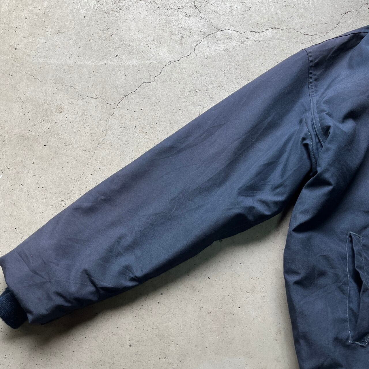 90s～/アラミドデッキジャケット/コットン/ネイビー/Sサイズ 古着 90年代 米軍実品 アラミドジャケット ミリタリー デッキ