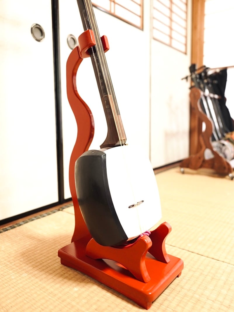 三味線・三線スタンド | 手作り木工 レスポーラー夢工房