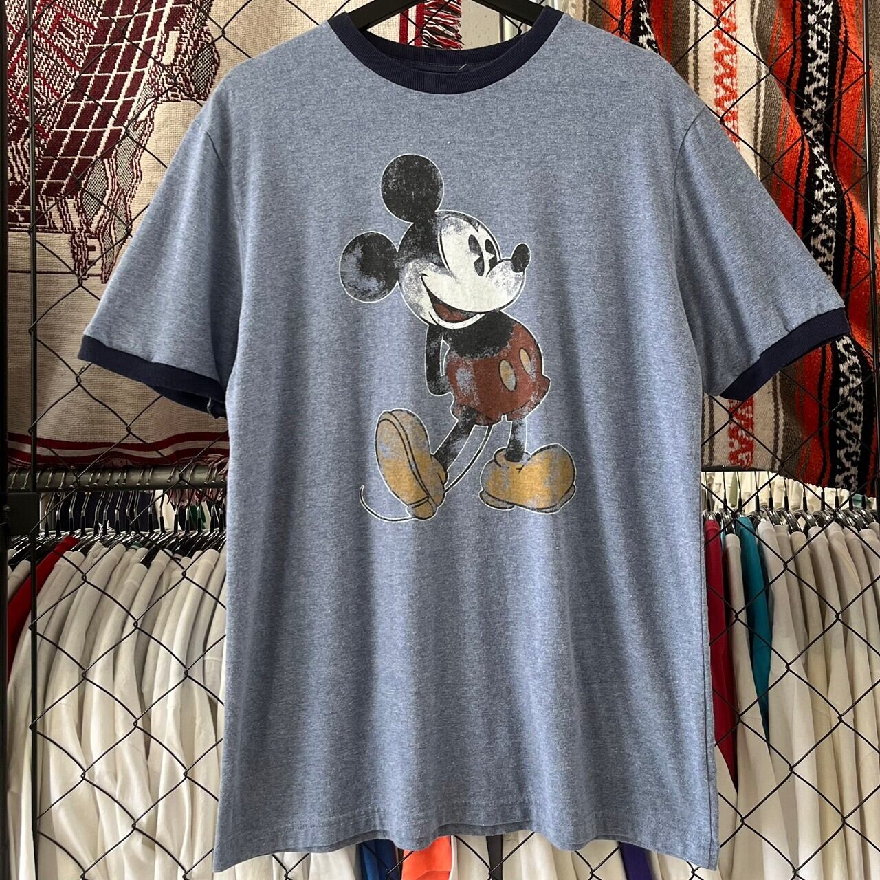 超希少　リンガーTシャツ　ディズニー　ミッキー　背面プリント　デカプリ　XL