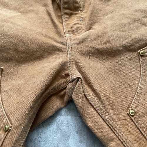 10s USA製 ブラウン ダブルニー Carhartt B01 28×30 詳細写真7
