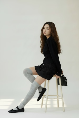 クリアボタンタックカーディガン