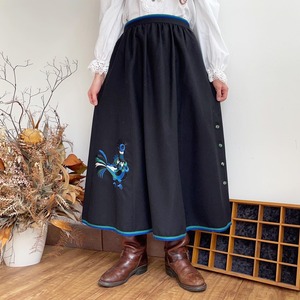 bird embroidery tyrol skirt﻿