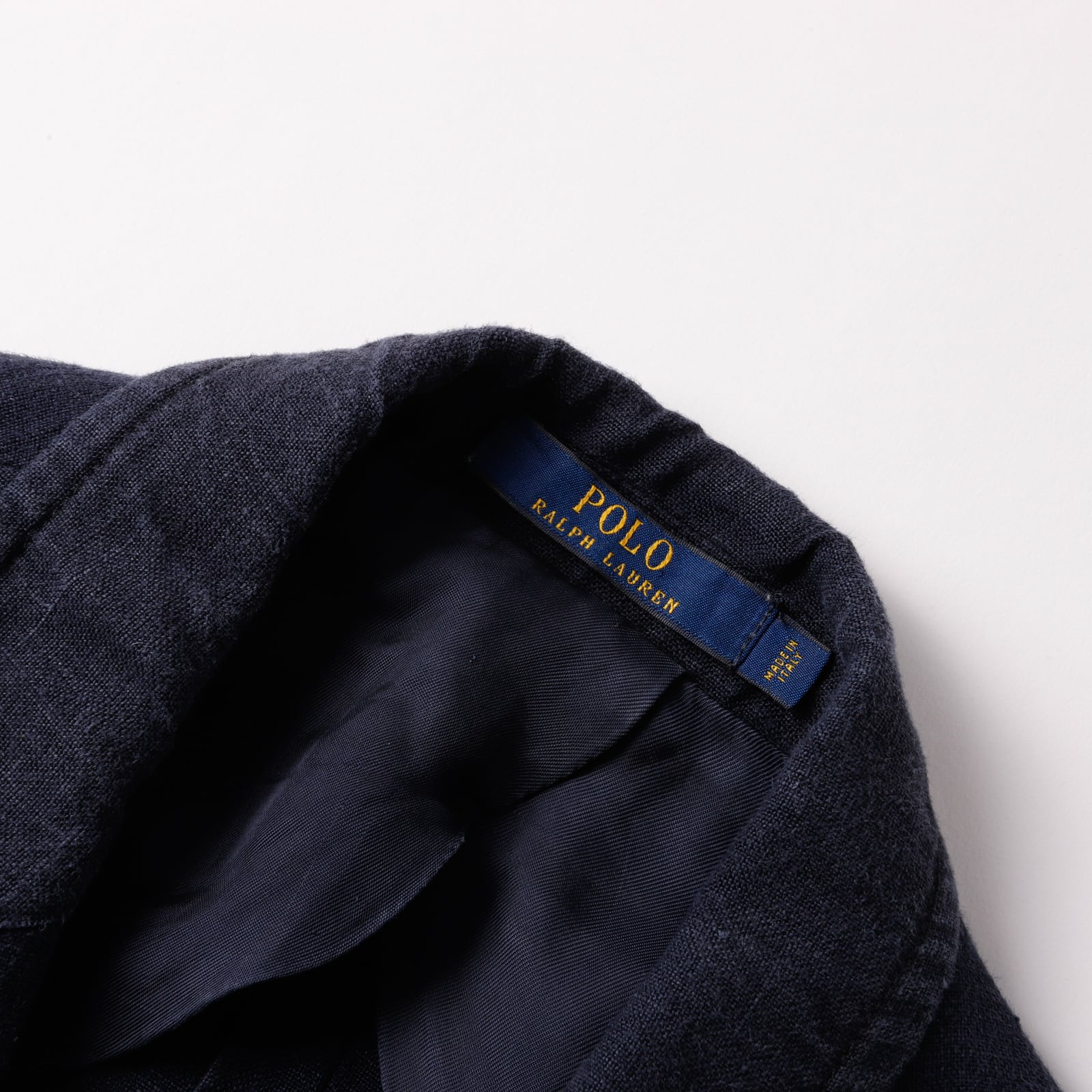 美品】Ralph Lauren special linen Jacket navy blazer made in Italy
