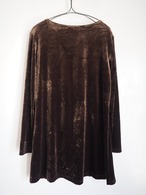 1990’s ~ ITALY LISA ANDRIOLI Velour Long Sleeve Top／M